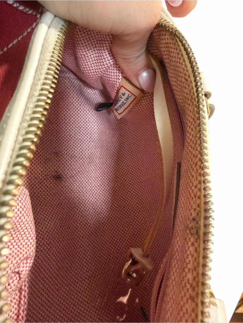 90s vintage Dooney & Bourke red nautical barrel bag